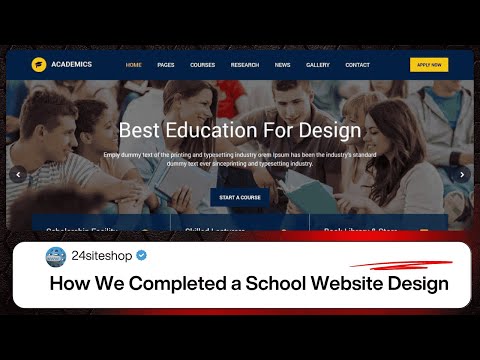 Completed School Website Project — client website video