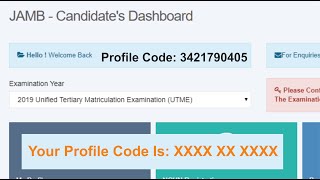 What Is Jamb Profile Code? How To Generate Or Recover It