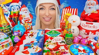 Download lagu ASMR EATING CHRISTMAS CHOCOLATE, CANDY BARS, KINDER, MARSHMALLOW, DESSERT, MUKBANG, 달달한 음식 먹방 mp3