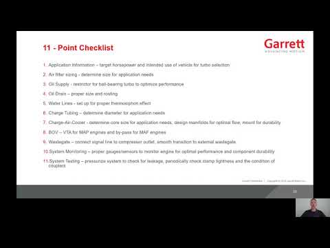 11 Point Checklist for Your Turbo System | Garrett - Advancing Motion