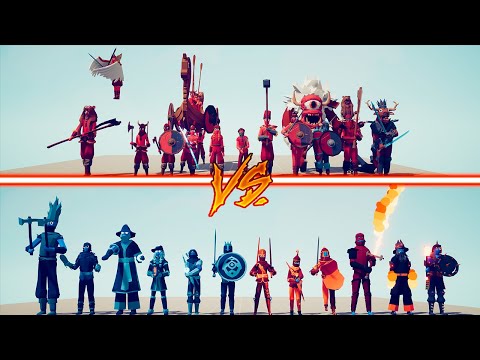 MEGA VIKING TEAM vs ICE AND FIRE TEAM - Totally Accurate Battle Simulator | TABS