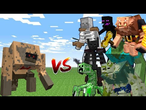 Insane Battle: Mutant Husk Vs. Mutant Beasts in Minecraft!