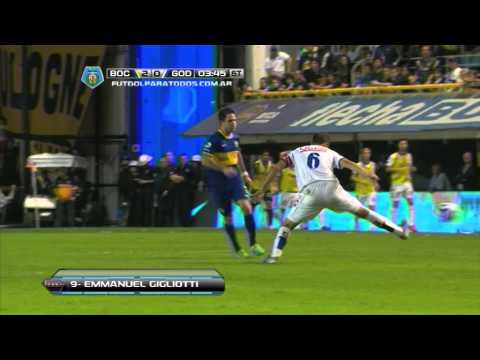 Gol de Gigliotti. Boca 2 - Godoy Cruz 0. Fecha 12. Torneo Final 2014. FPT