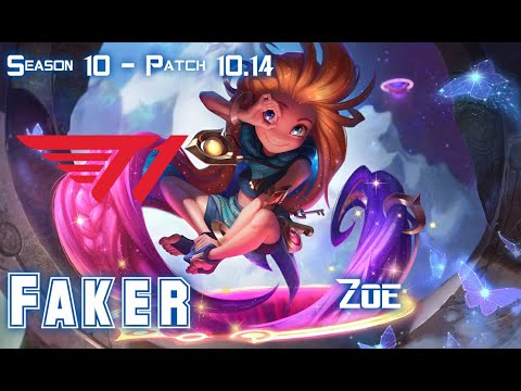 T1 Faker ZOE vs SYLAS Mid - Patch 10.14 KR Ranked