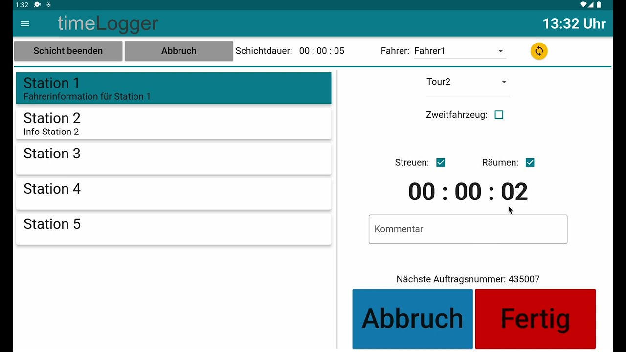 timeLogger - Winterdienst App