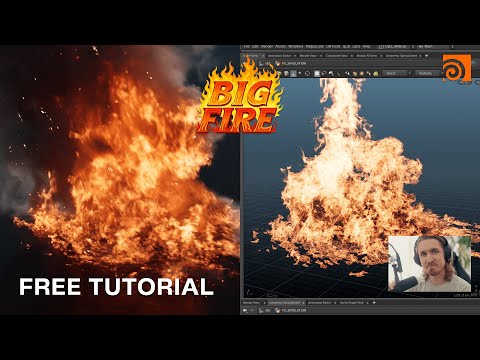 BIG FIRE  | Houdini FX Tutorial - Full Scene Included |