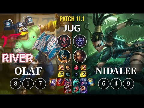 TLN River Olaf vs Nidalee Jungle - KR Patch 11.1