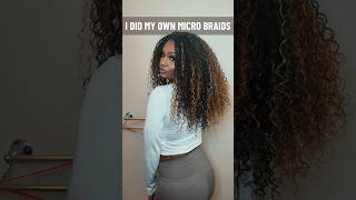 DIY Human Hair Micro Boho Braids #braidhairstylesforblackwomen #humanhairbraids #microbraids #curls