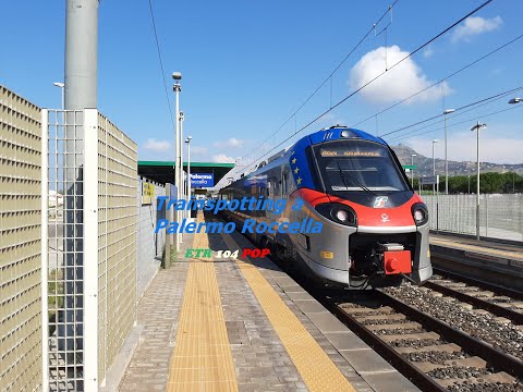 Treni regionali (E464, MDVC, MDVE, Minuetto, Pop) a Palermo Roccella (Re-upload)