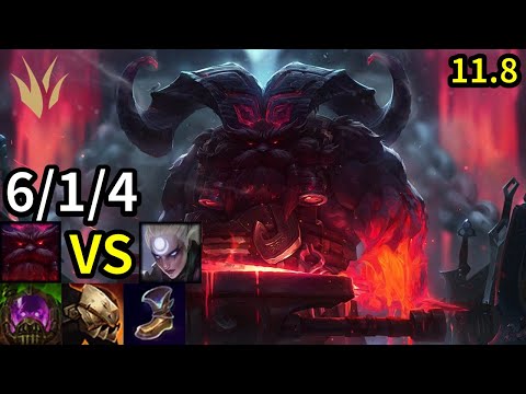 Ornn Jungle vs Diana - KR Master | Patch 11.8