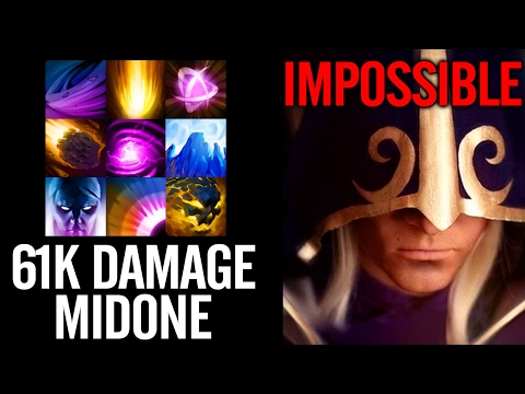 MidOne Impossible Combo Super Fast! 61k Damage Pro Invoker 7.00 Gameplay Dota 2