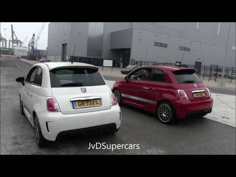 LOUD Modified Abarth's 500 - Flames & Bangs, Accelerations & Dragracing!