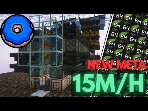 New Best Meta bonemeal powered Kelp Farm for Donut SMP – 15 M per Hour! (tutorial)