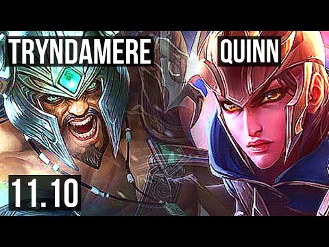 TRYNDAMERE vs QUINN (TOP) | 10/0/3, Legendary, 300+ games | EUW Master | v11.10