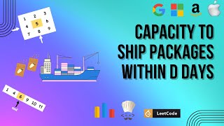 YouTube video 'Leetcode -1011. Capacity To Ship Packages Within D Days | Binary Search on answer'