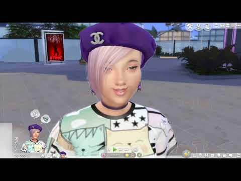 the sims 4 cc download dyed-hair female Miko Ojo by Bonita100 Game Video Preview