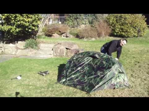 Kevin and his pop-up tent