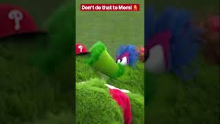 The Phillie Phanatic just tackled his mom on Mother’s Day