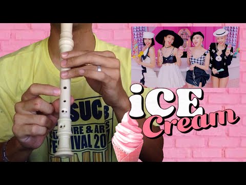 BLACKPINK, Selena Gomez - ICE CREAM (Flute Recorder Easy Letter Notes / Flute Chords)