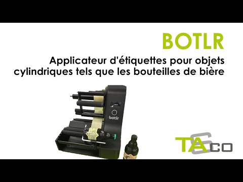 Etiqueteuse de bouteille et contenant cylindrique semi-automatique BOTLR