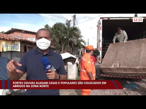 Fortes chuvas alagam casas e populares são colocados em abrigos na zona norte de Teresina 03 01 2022