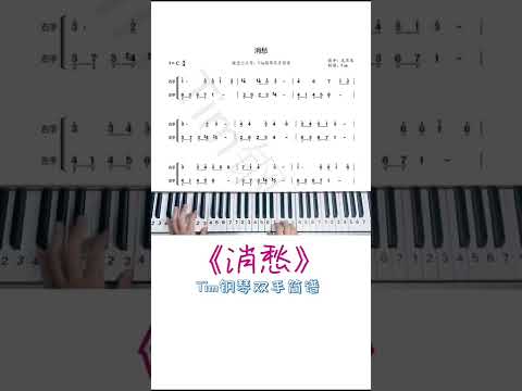 《消愁》简谱教学，求谱可在下方评论#消愁#钢琴简谱 #钢琴教学 @抖音小助手 @DOU+小助手