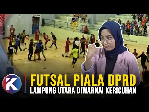 Detik-detik Keributan saat Pertandingan Futsal Kejari Vs Disdik Lampura