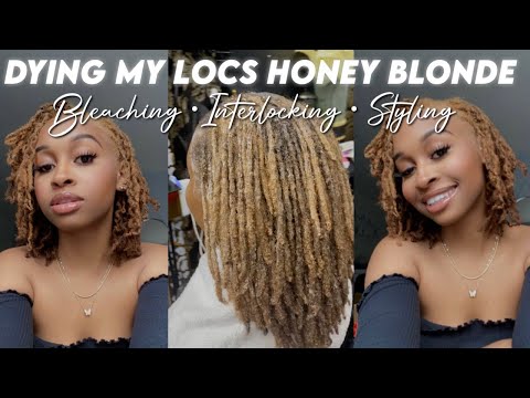 DYING MY LOCS FOR THE FIRST TIME 2022! | *HONEY BLONDE...