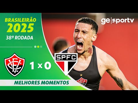VITÓRIA 1 X 0 SÃO PAULO | MELHORES MOMENTOS | 38ª RODADA BRASILEIRÃO 2025 | ge.globo