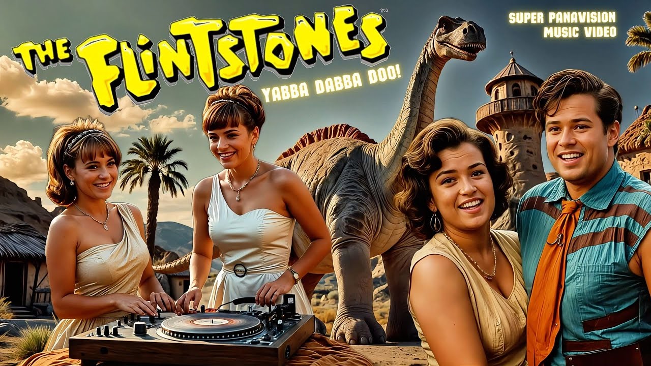 The Flintstones AI-Generated Retro Musical Trailer | 1950s Super Panavision 70