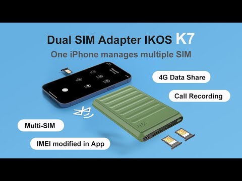 2023 New IKOS K7 for non PTA iPhone Modify the IMEI Dual SIM 4G Data Share Adapter for iPhone