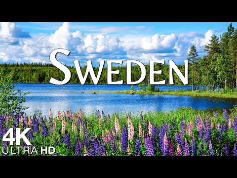FLYING OVER SWEDEN 4K UHD - Amazing Beautiful Nature Scenery with Relaxing Music | 4K VIDEO ULTRAHD