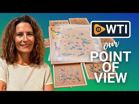 1500 Piece Rotating Wooden Jigsaw Puzzle Table - 6 Drawers - WTI product video review