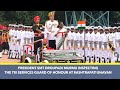 President Smt Droupadi Murmu Inspecting The Tri Services Guard Of Honour At Rashtrapati Bhavan