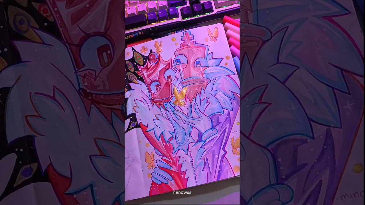 Kinger y Queenie! se viene lore♟️🎪 @enmy_official  #tadc #theamazingdigitalcircus #acrylicmarker