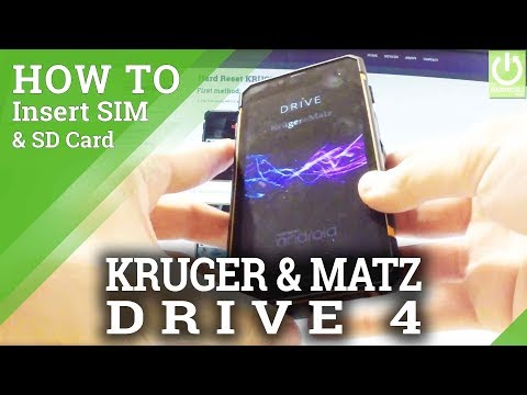 Insert SIM & SD in KRUGER & MATZ DRIVE 4  - Set Up SIM Card
