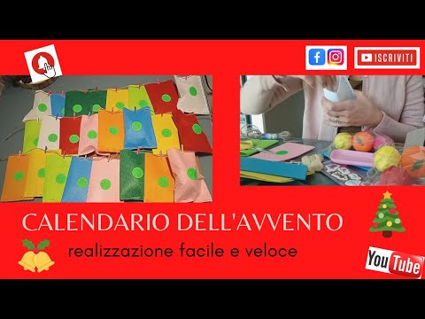 Calendario dell'avvento in feltro~ FAI DA TE semplicissimo🎄🎅