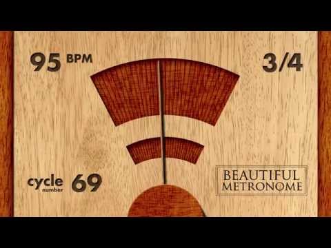 95 BPM 3/4 Wood Metronome HD