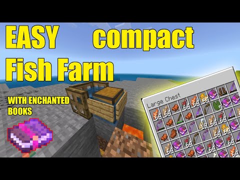 Strider100 - EASIEST FIsh Farm with Enchanted Books Minecraft Bedrock (PS4, PS5, XBox one, Xbox series X)