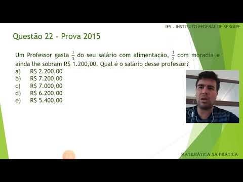 Questão 22 (2015) IFS - Instituto Federal de Sergipe