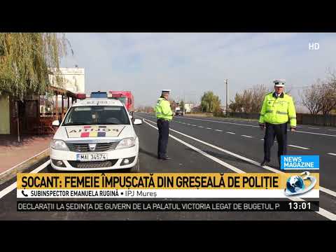 Caz șocant în județul Mureș! O femeie a fost împușcată din greșeală de un polițist