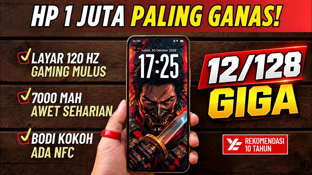 5 Rekomendasi HP 1 JUTAAN TERBAIK [1,5 - 1,9 JUTA] November 2026