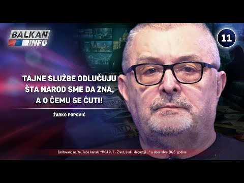INTERVJU: Žarko Popović – Tajne službe odlučuju šta narod sme da zna, a o čemu se ćuti! (26.12.2025)