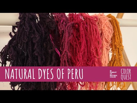 NATURAL DYES OF PERU | ORGANIC COLOR | CHINCHERO |  WOOL YARN COCHINEAL | PINK GREEN YELLOW ORANGE
