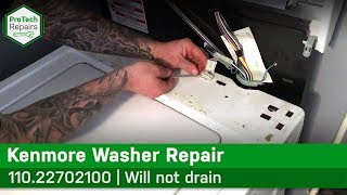 Kenmore, Whirlpool & Maytag Washer Will Not Drain Water Out - Diagnostic & Repair