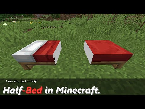The cursed Half Bed in Minecraft.
