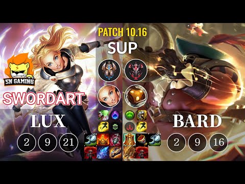 SN SwordArt Lux vs Bard Sup - KR Patch 10.16