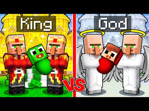 Mikey KING vs JJ GOD Adopt Battle in Minecraft (Maizen)