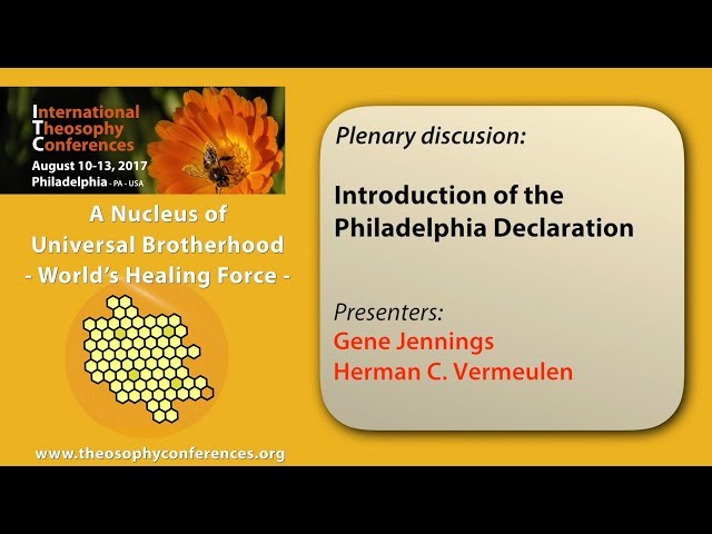 ITC2017-07: Introduction of the Philadelphia Declaration - Plenary discussion