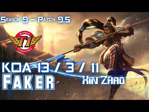 SKT Faker XIN ZHAO vs EVELYNN Jungle - Patch 9.5 KR Ranked